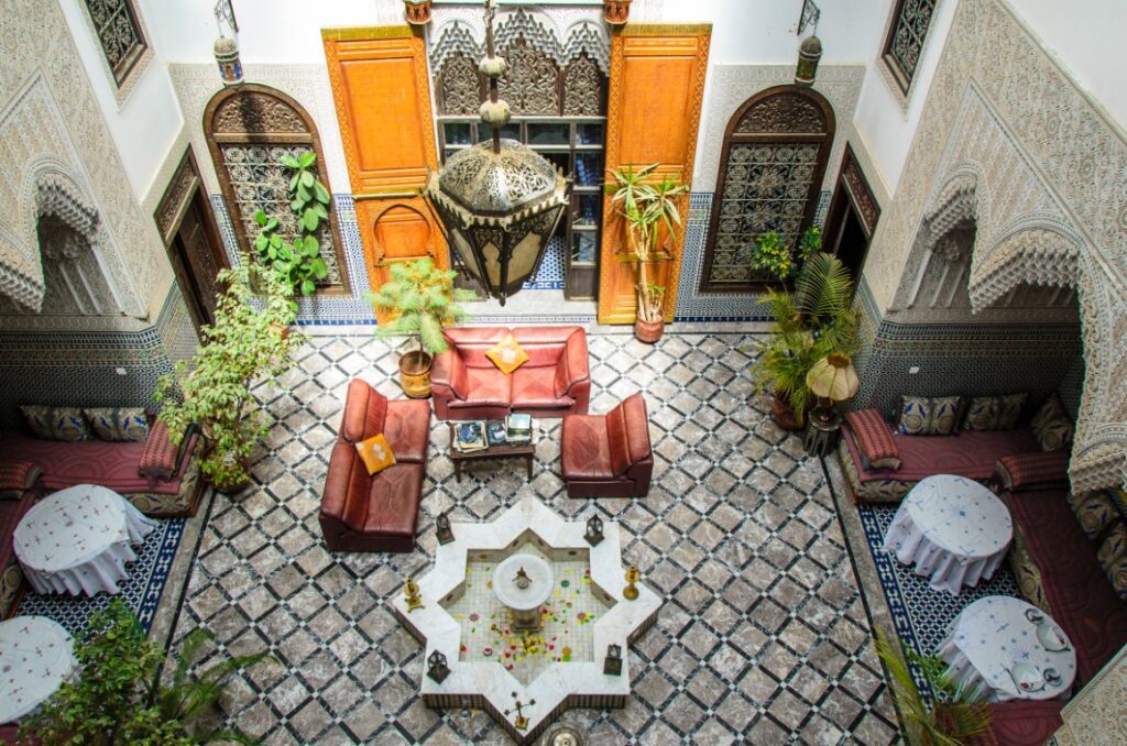 Une partie de l'aménagement d'une maison marocaine