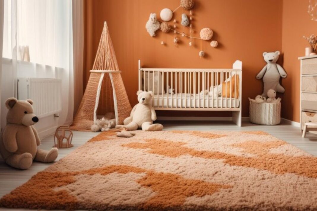 Une chambre de bébé à la décoration terracotta