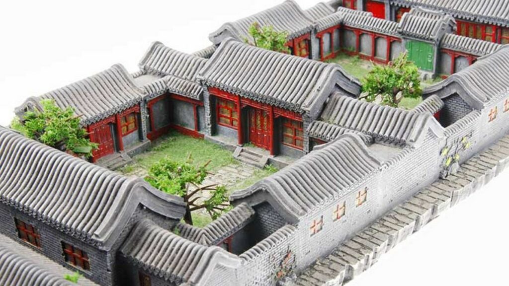 Maquette représentant une maison chinoise Siheyuan