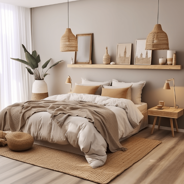 Associer beige et blanc dans une chambre