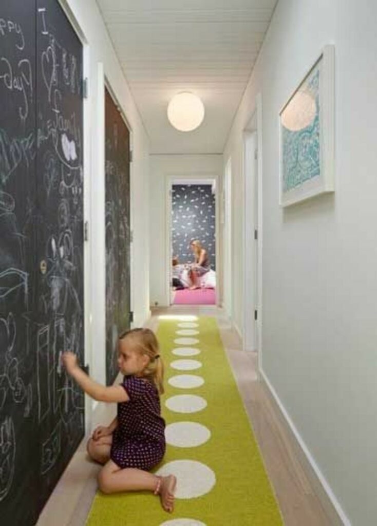 Changer les murs en grande toile d'ardoise pour les enfants