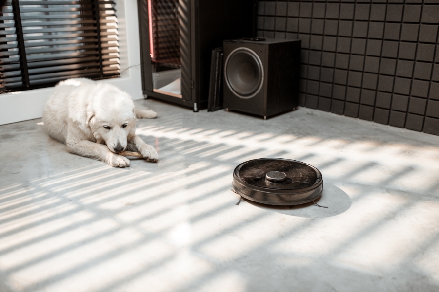aspirateur robot qui nettoie